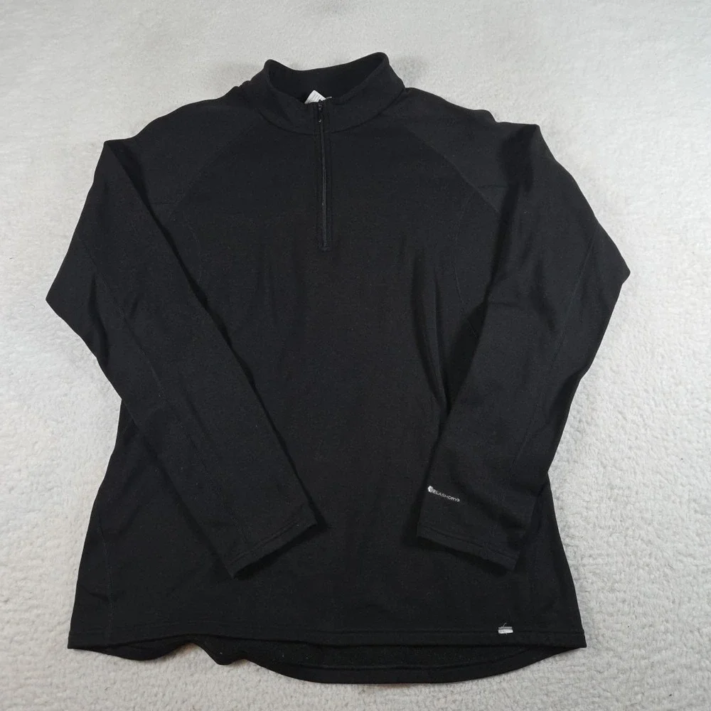 The North Face Shirt Mens Size XL Black‎ FlashDry 1/4 Zip Lightweight Pullover